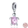 Fit Charms Fororiginal Bracelets Animal Series Flower Rabbit Holding Heart 100%Copper Jewelry Making For Women Gift
