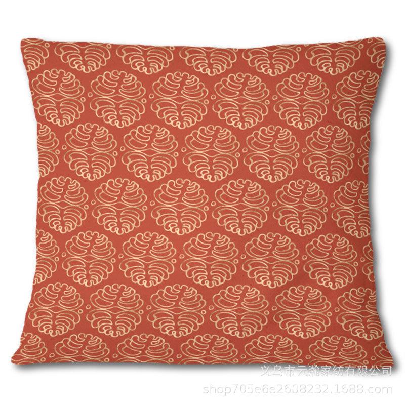 

Plush Imitation Hot Stamping Printing And Wind Pillow Case Decorate Waist Sofa Pillow Cover Can Be Designed Premium 45 * 45Cm pillowcase