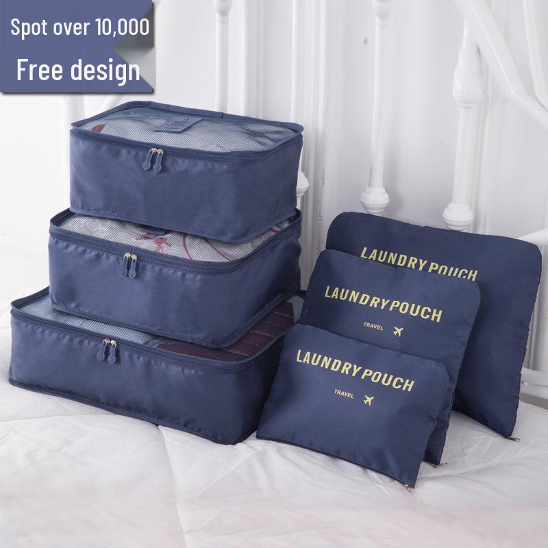 Oxford Cloth Travel Storage Bag Set - 6-Piece Organizer for Clothes & Underwear