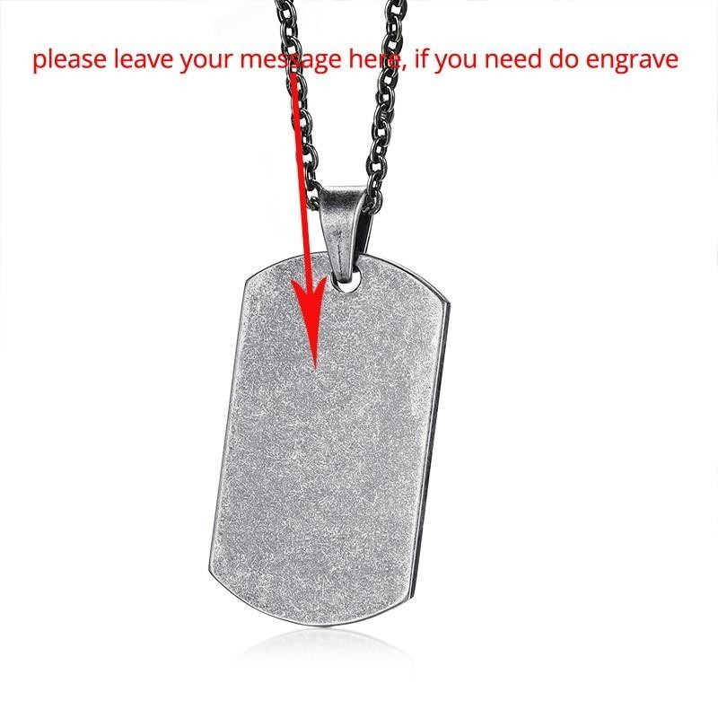 Engraved Standard Military Dog Tag Blanks Stamping Dogtag Pendant Stainless Steel Men Women Charm Plain Jewelry