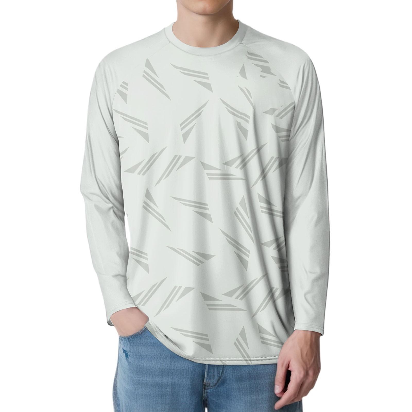 

Мужская мода принтованный реглан длинный рукав спортивный топ XL