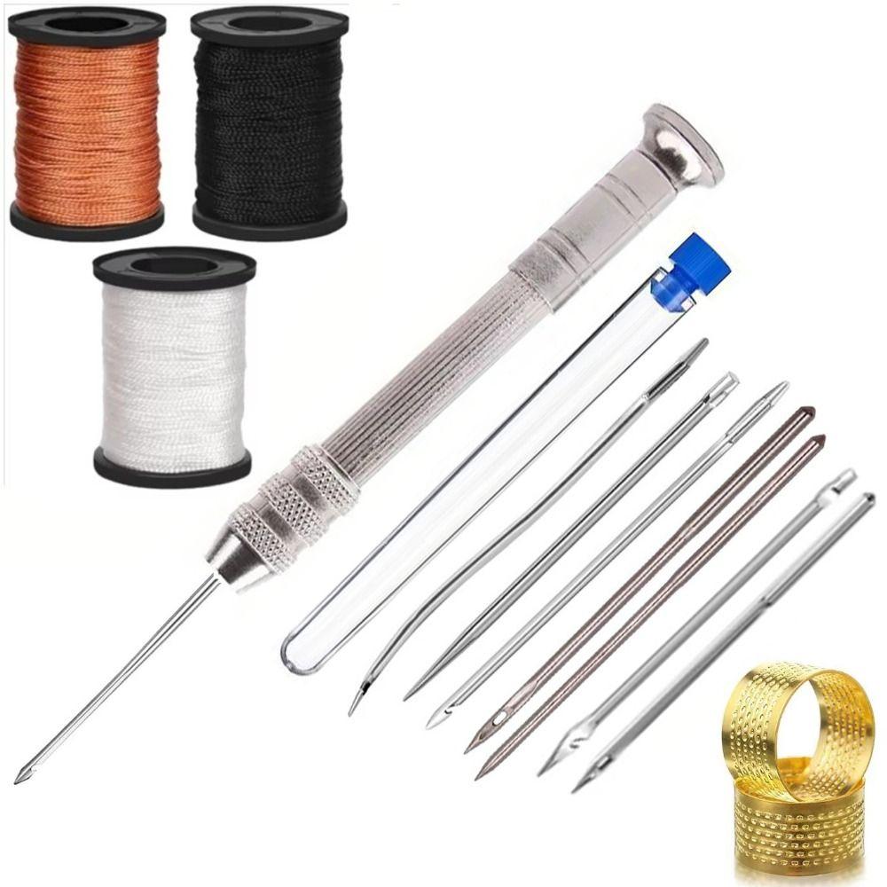 Multifunctional Leather Sewing Awl Set Handmade Leather Sewing Tools  for Shoes and Leather Repairs