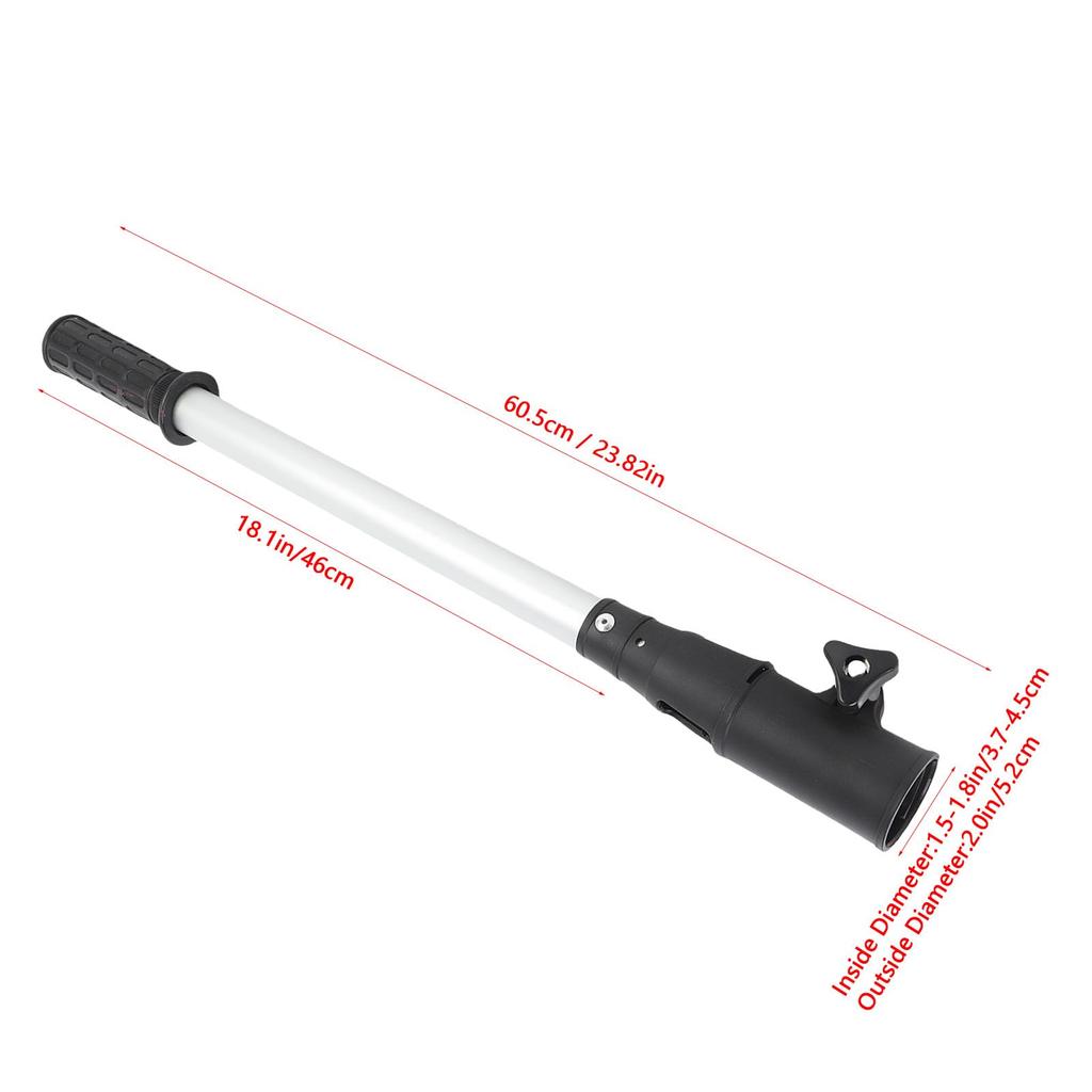 EBTOOLS Predĺženie rukoväte kultivátora, Ergonomické držadlo, Hliníková trubica pre vonkajšie ťažné motory, Predĺžená dĺžka 18,1"
