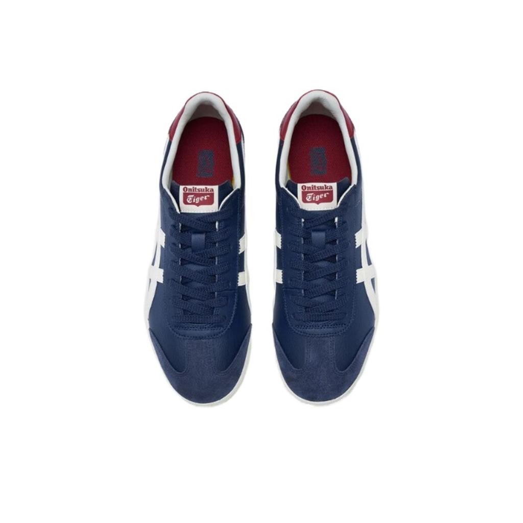ONITSUKA TIGER Tokuten Cow Split Leather Fashion Comfortable Durable Low-Top Casual Shoes Unisex Casual Shoes Blue 1183C095-400