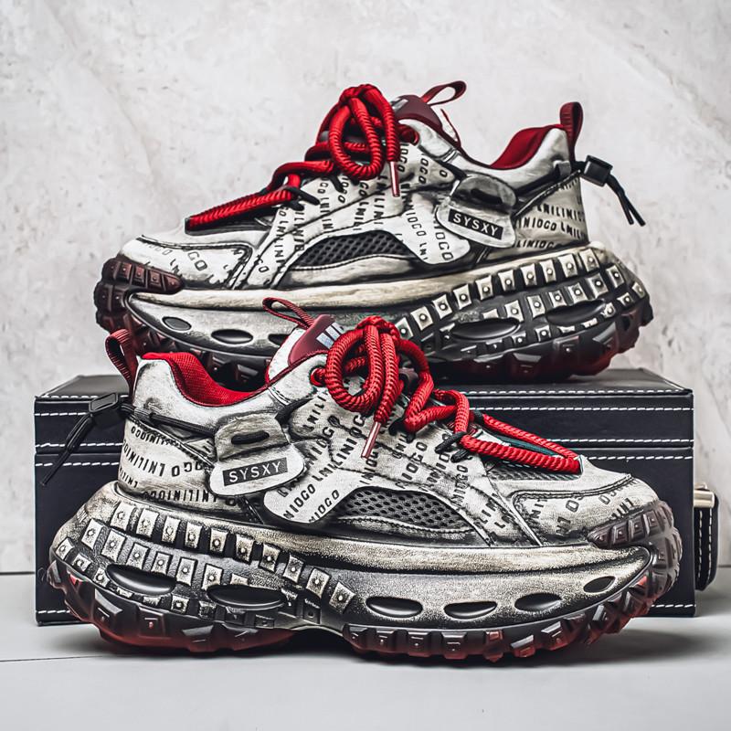 Men's Trend Clunky Sneaker Outdoor Non Slip Breathable Casual Running Sport Shoes Comfortable Work Shoes