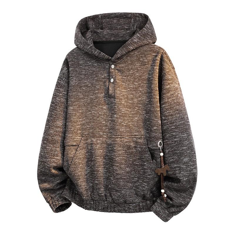 Mens Womens Casual Cotton Blend Oversized Track Suit Set With Houndstooth Long Sleeve Hoodie Pants