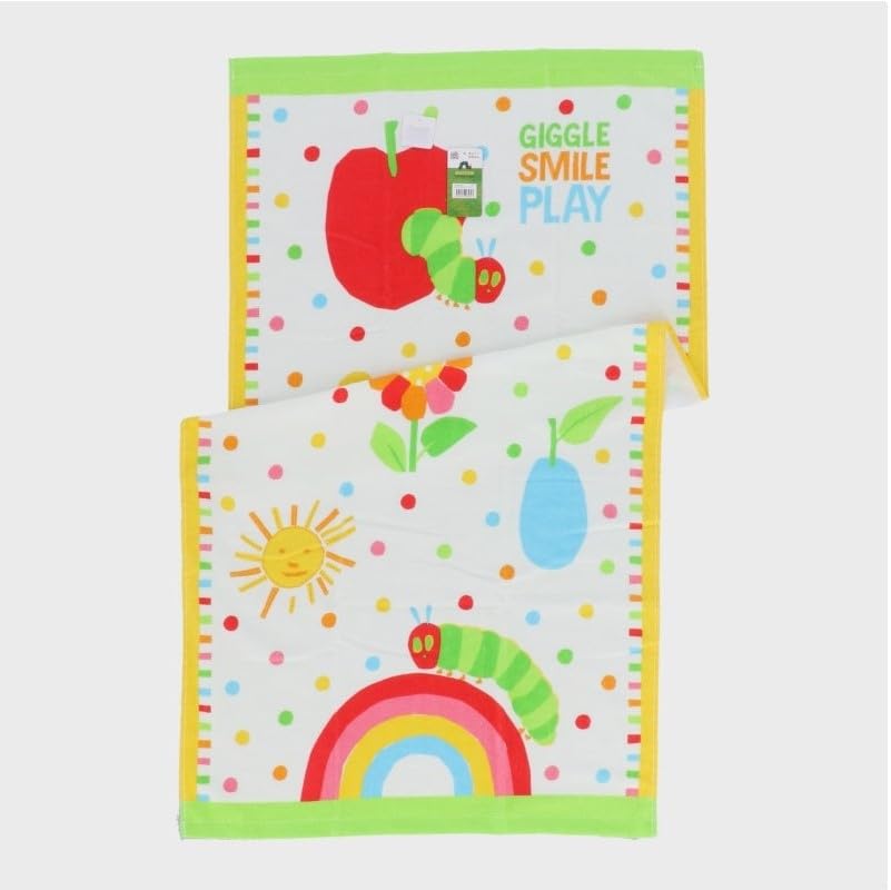 Hayashi Bath Примерно 60 x 120 Очень голодный улыбающийся BP414000 Полотенце, см, Гусеница, Лицо,