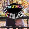 1PC Piano Keys Umbrella Portable Folding Umbrella Iron Frame Hole Bone Structure Outdoor Home Umbrella A21