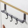 New Multi-purpose Towel Rod Punch-free Towel Storage Bar Over Cabinet Towel Rack with Hook Door Hanging Towel Racks