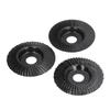 3Pcs Wood Carving Disc Set Woodworking Angle Grinder Grinding Wheels Carbon Steel 100mm Dia 22mm ID Black