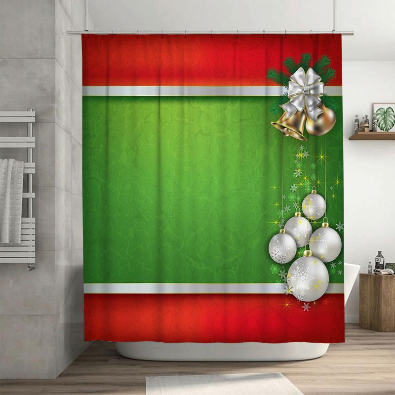 TU Shower Curtain Christmas Themed Holiday Festive Bathroom Decor Waterproof Holiday Shower Curtain Farmhouse Christmas Decor Me 90x180cm35x71in