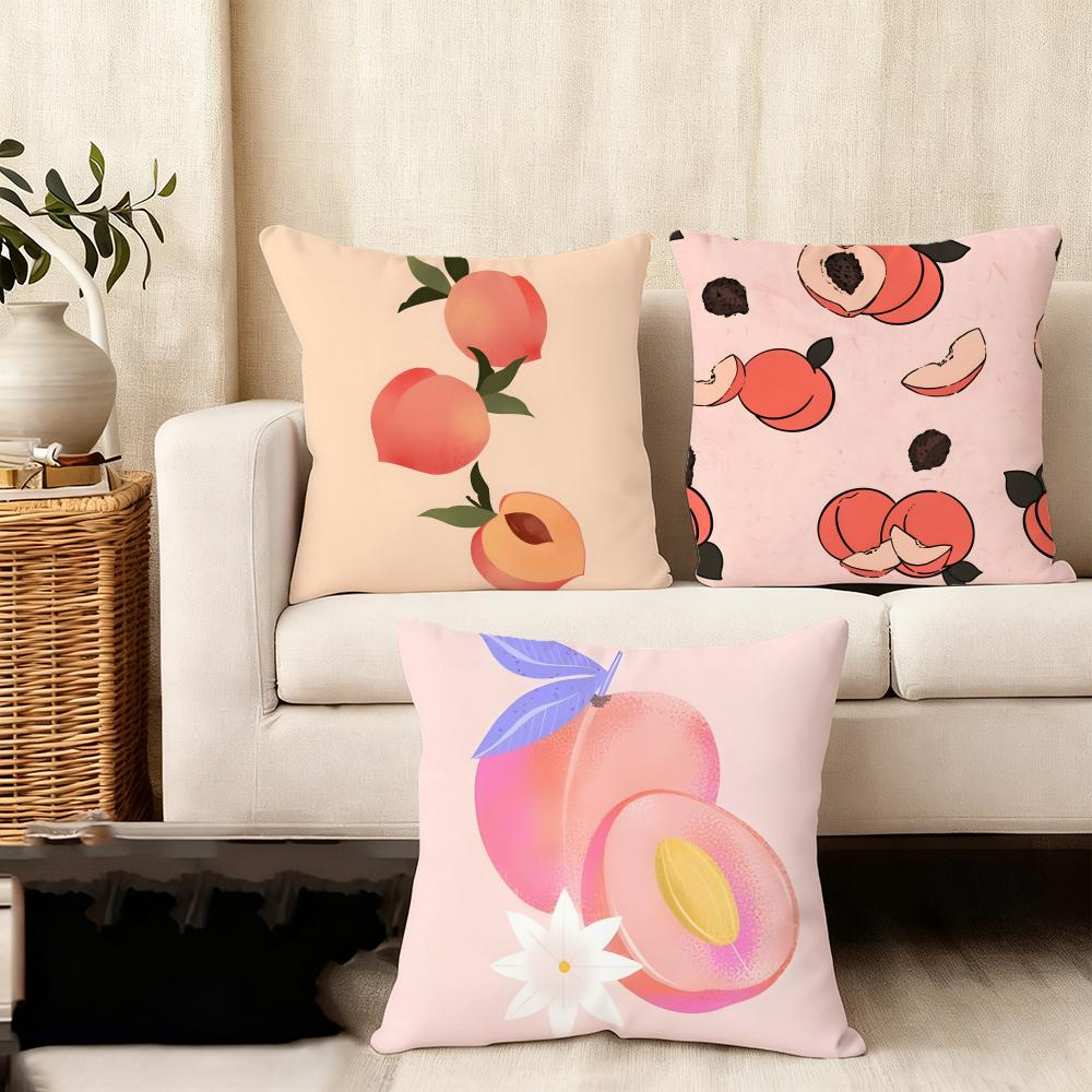 Peach Cushion Cover Anti-dustmite Pillowcase Invisible zipper silky short plush Sofa cushion cover
