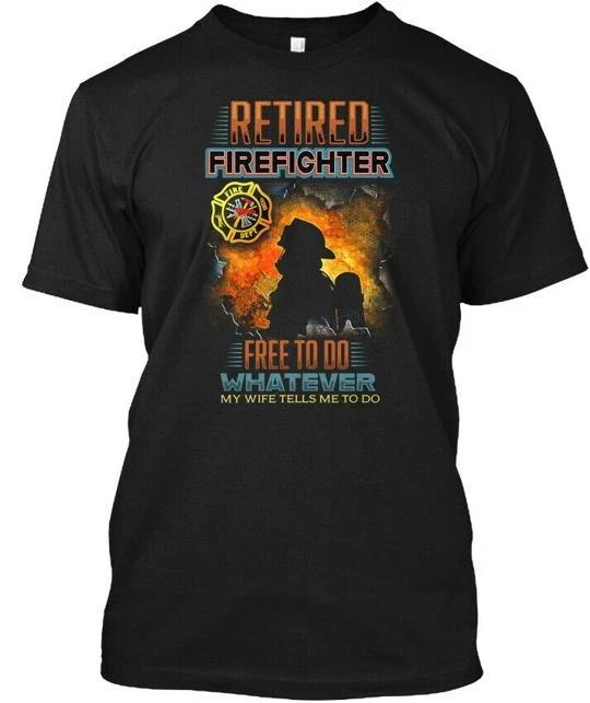 Retired Firefighter T shirt Made in the USA Size S to 5XL 2XL