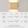 Nordic Wall Lamp Led Up Down Warm Light For Living Room Bedroom Aisle Wall Decor Wood/Walnut Corridor Sconce Decorative Fixture