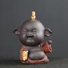 1PCS Handmade Purple Clay Tea Pet Ornaments Lucky Pig Statue Animal Tea Figurine Boutique Tea Decoration Accessories Crafts