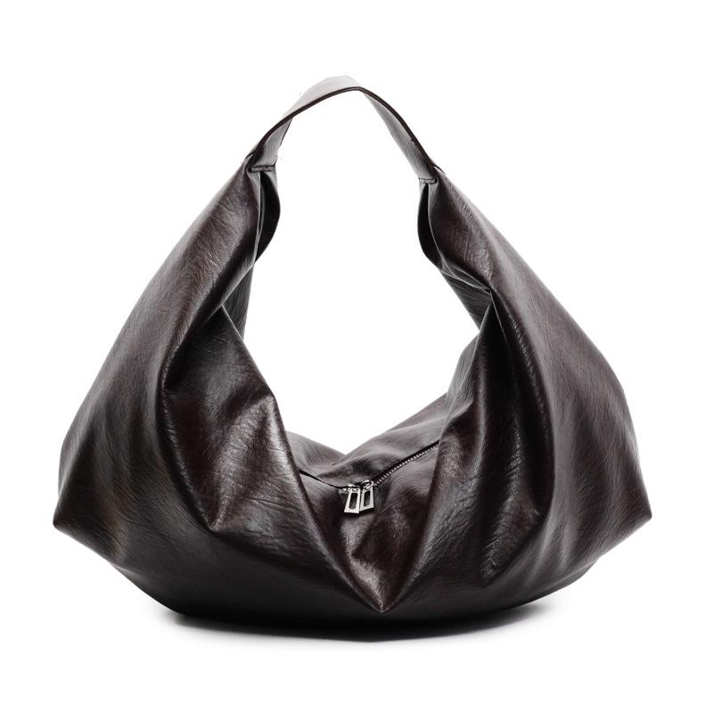 

Женская городская сумка-шоппер 2025 большой вместимости - простой, модный дизайн кофейный