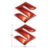 2pcs New Motorcycle Sticker 3D PVC for Suzuki Sticker S Logo 3D Tank Decal Logo Gold Emblem Waterproof Decor
