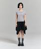 AWESOME STUDIO Asymmetrical Collar Off-Shoulder Knit Light Gray