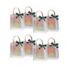 Pack Of 8 Christmas Gift Bags Transparent Candy Holder with Handle Stylish PVC Storage Pouches for Holiday Presents