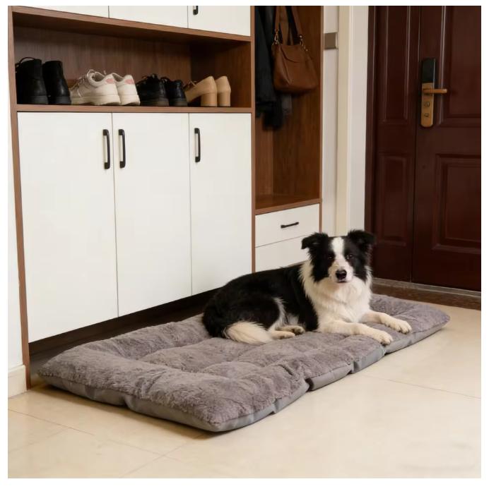 Plush Dog Bed Sofa Thickened Super Soft Polyester Pet Mat Dog Crate Mat Bed For Small Medium Large Dog Bed