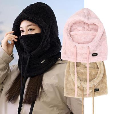 Winter Warm Balaclava Thermal Windproof Ski Hood Motocycle Face Cover Polar Fleece Adjustable Cycling Neck Cover Full Face Mask