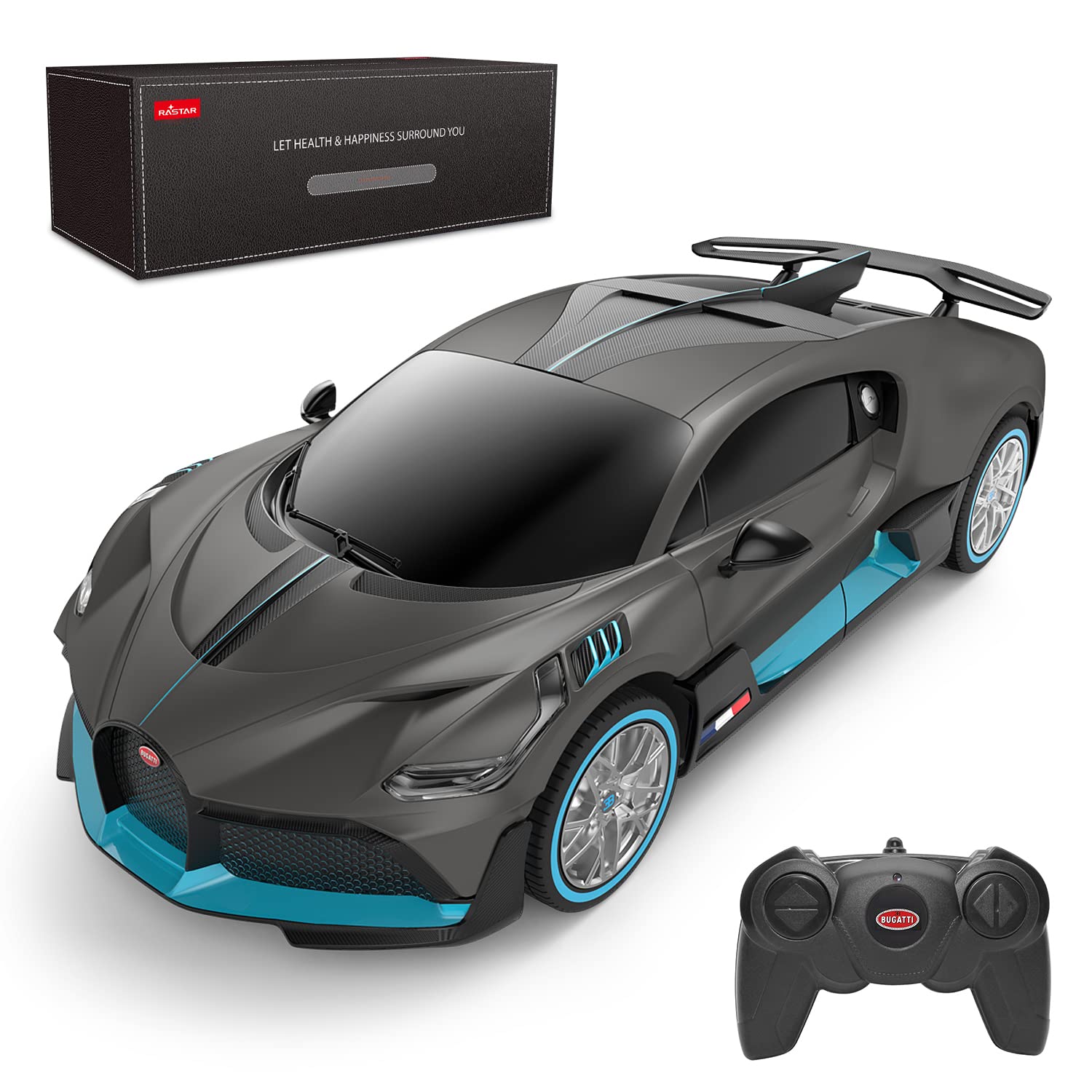 

RASTAR Bugatti RC Масштабная модель Bugatti Divo RC Радиоуправляемая машина серого цвета, 124 Машина, серый