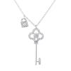 Simple Key Lock Pendant Necklace Fashion Short Chain For Women With Micro-Set Zircon Collarbone Necklace