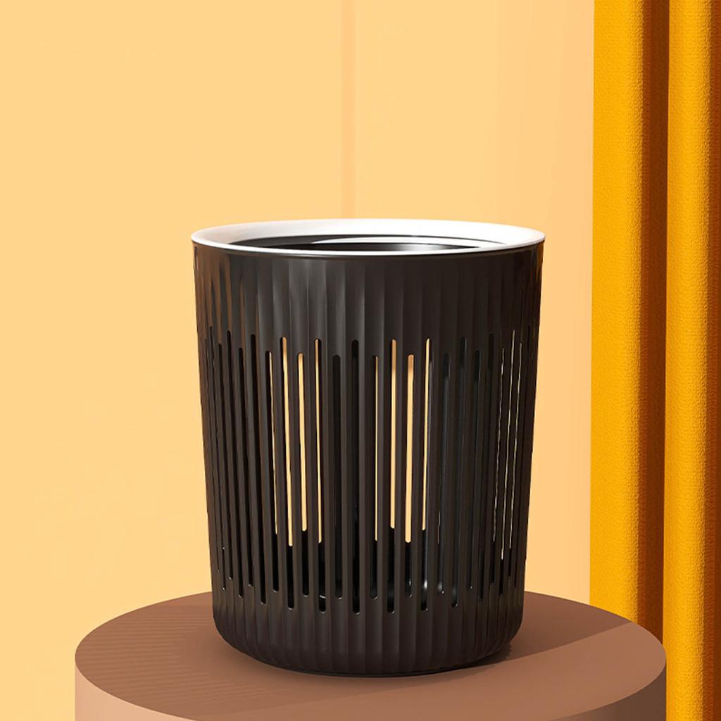 Hollow Trash Can Waste Bin High Capacity Pressure Ring Garbage Storage Basket for Living Room