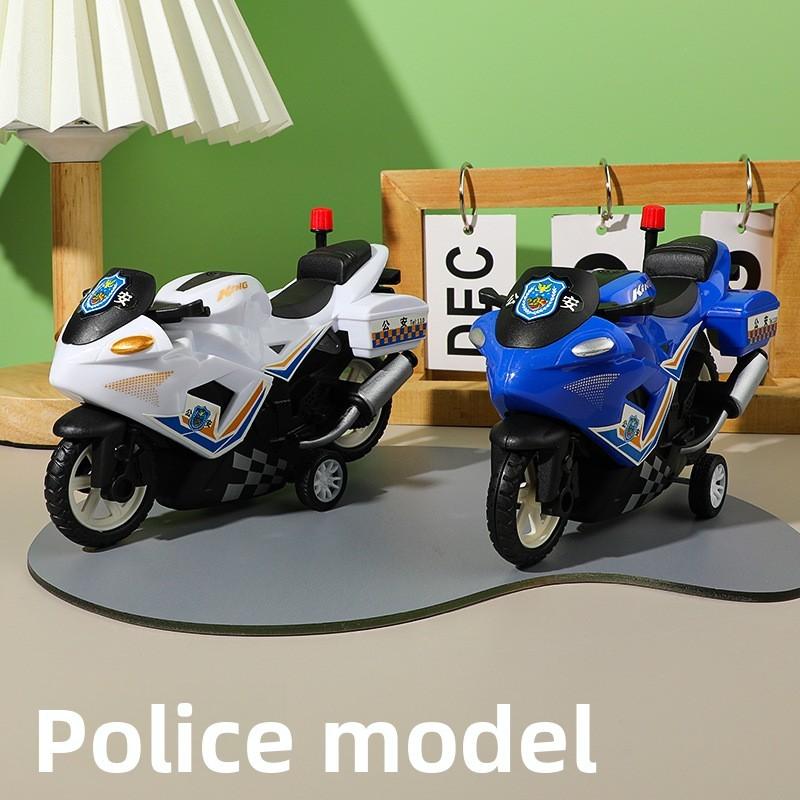 Police Motorcycle Simulation Children Toy Car Model For Kid Outdoor Play