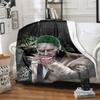 1pc Damaged Smile Joker Cartoon Blanket,Portable Throw for Travel & Camping, All Season Cozy Blanket,Ideal Gift