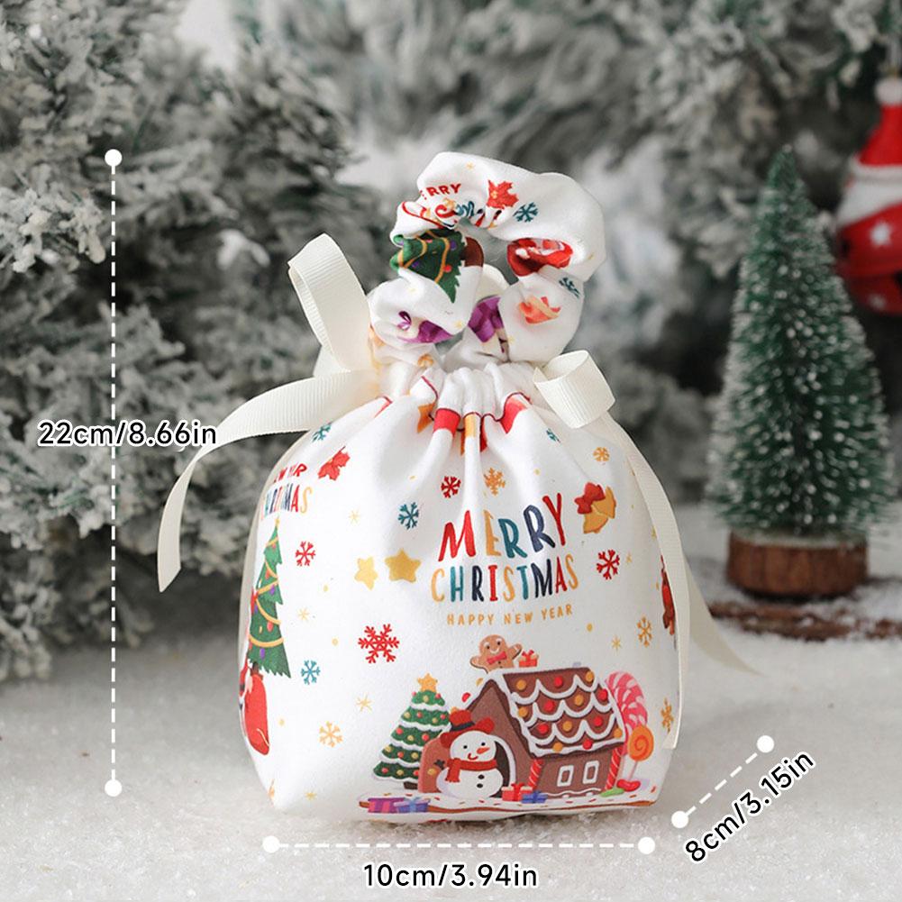 Merry Christmas Gift Bag Canvas Handbag Knitted Storage Bag Christmas Eve Apple Candy Bag Santa Claus DIY Decorations Xmas Gifts