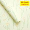 Retro Wrapping Paper Romantic Flower Wrapping Paper Kraft Gift Paper Florist Bouquet Packaging Material For Gift Wrapping Pack