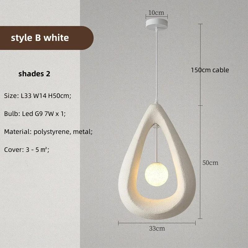 Modern LED Wabi Sabi Pendant Lights Hanging Lighting Minimalism Suspend Living Room Bedroom Home Indoor Decor Lamps Fixtures