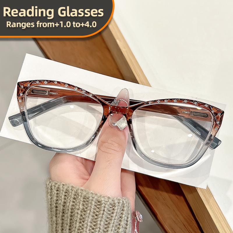 

Gradient Color Frame Trendy And Fashionable Reading Glasse For Middle-Aged And Elderly People Candy Color-Blocked Reading 4.0