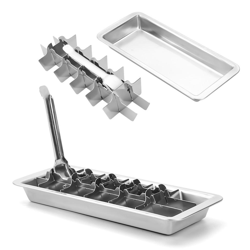 304 Stainless Steel Ice Cube Tray With Fast Freezing For Home Bar Use