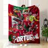 Portugal National Football Team Themed Warm Blanket Flannel Blanket for Bedroom, Living Room, Sofa, and Nap