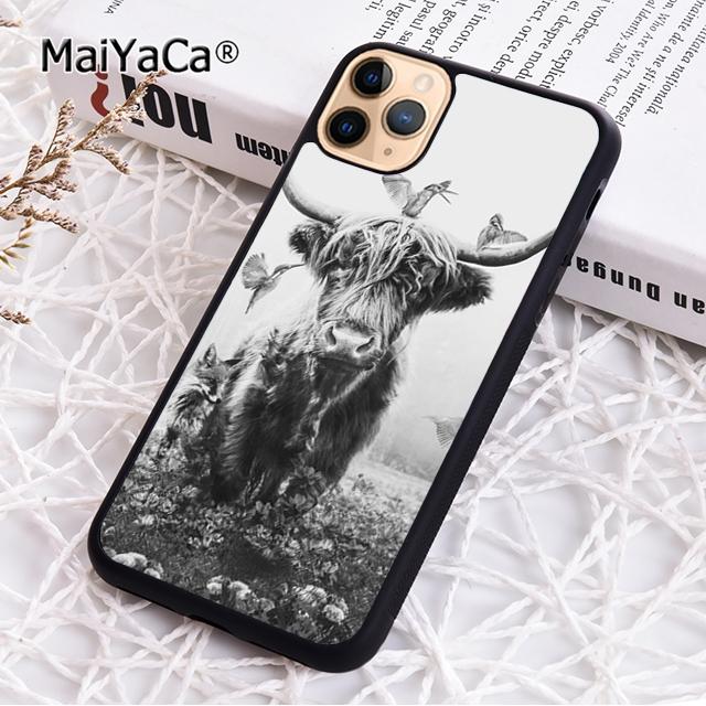 Süße Hochlandkuh Handyhülle Für iPhone 17 Air 16 pro max 15 14 plus 12 13 Hülle Cover coque