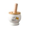 Ceramics Garlic Grinding Jar Cartoon Spices Mill Kitchen Gadgets Garlic Masher  Seasoning