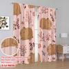 2D flat printing 2pcs Window Curtains Cute Capybara 100% Polyester Without Electricity Versatile Use for room decor aesthetic