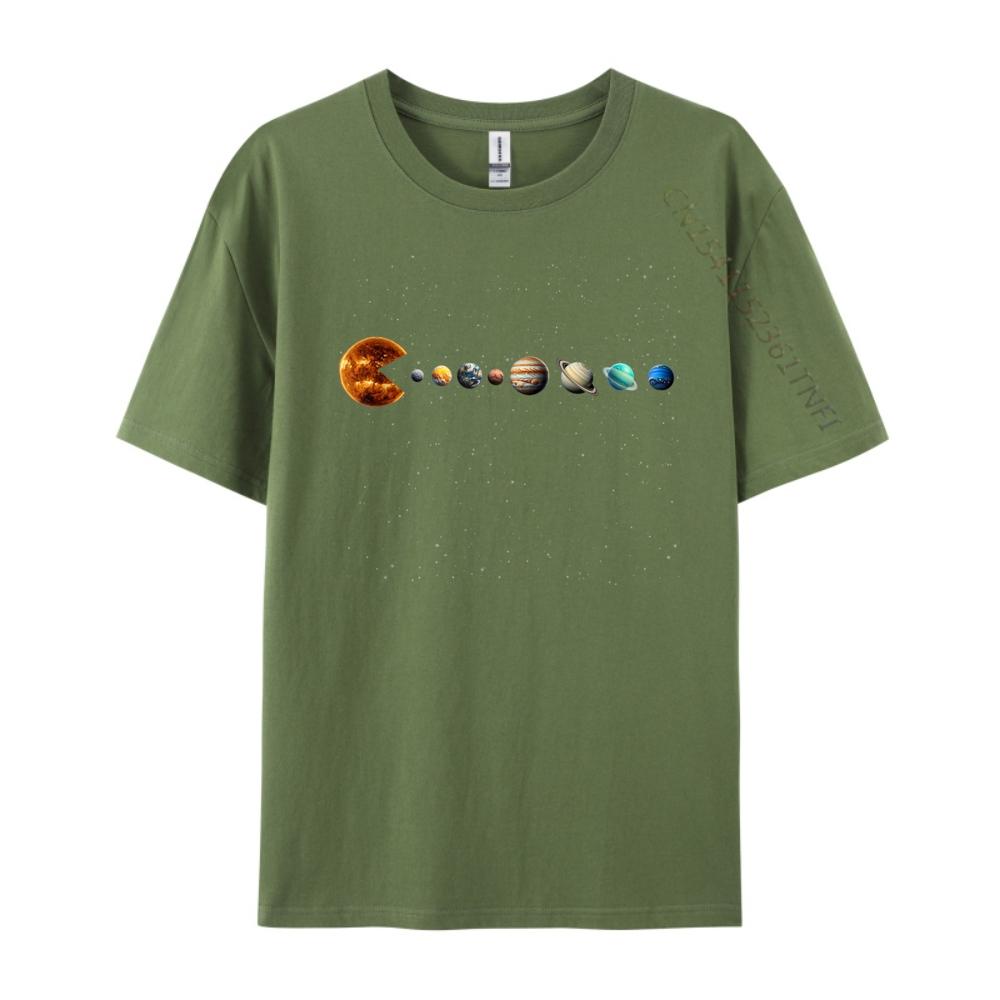 Funny Solar System Astronauts Space Video Games Designer T Shirt Men Cotton T Shirt Men Aesthetic