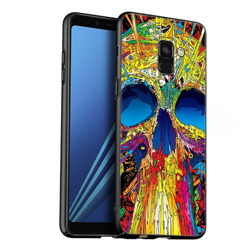 Aesthetic Trippy Mushrooms Phone Case For Samsung Galaxy A01 A03 Core A04 E A02 A05 A10 A20 A21 A30 A50 S A6 A8 + A7 Black Cover