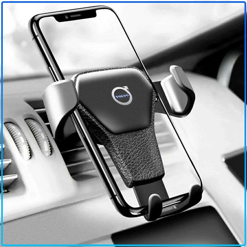 Car Badge Emblem Phone Holder Bracket Air Clip Mount Stand Accessories For Volvo 240 C70 S40 S50 S60 S70 S80 S90 V40 V50 V60 V90 XC40 XC60 XC90 Truck