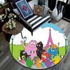 Barbapapa3,Round Area Rug,Carpet Rug for Living Room Bedroom Sofa Playroom Decor,Non-slip Floor Mat
