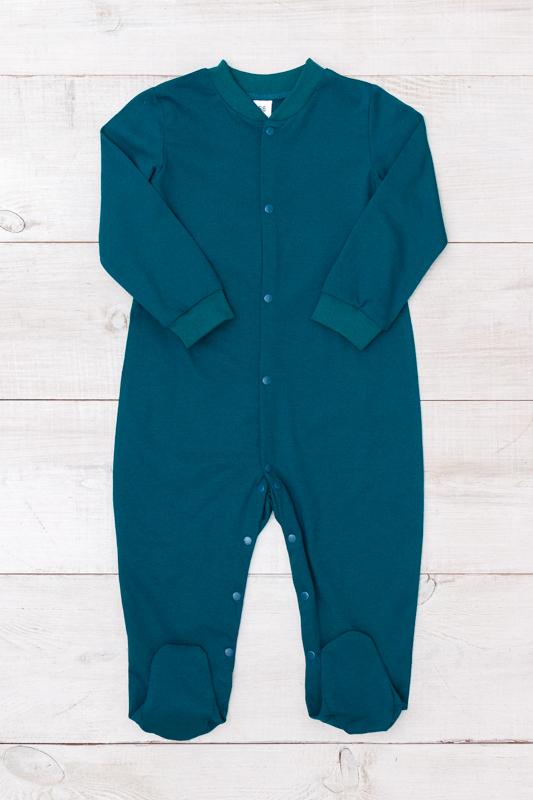 Baby Boys’ Sleepsuit – Soft Cotton Knit with Long Sleeves & Snaps, Any Season, 5058-001-4 HC