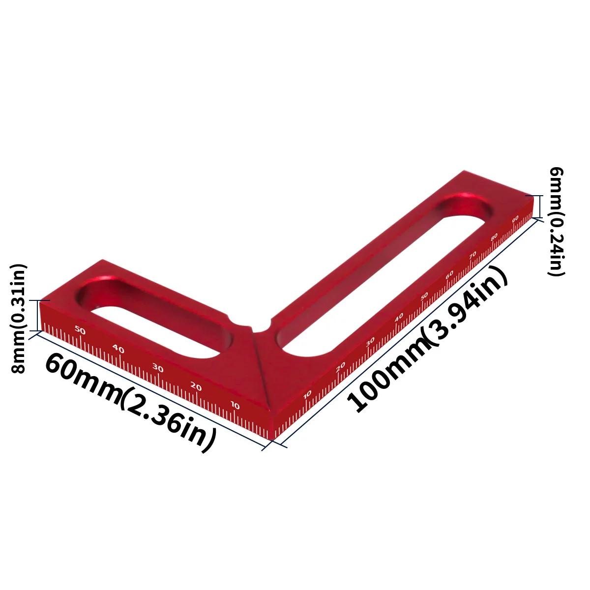 

1Pc/2Pcs center detector kit, 45/90 ° right angle wire gauge L-square, right angle calibrator aluminum height gauge 90 °