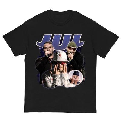 France Rapper JUL Concert Graphics Unisex Cotton Shirt Summer New Unisexs Fashion Hip Hop Streetwear Tshirt