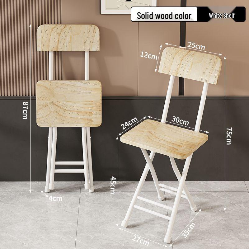 Folding Office & Leisure Chair with Backrest - Computer, Home, Training & Portable Stool