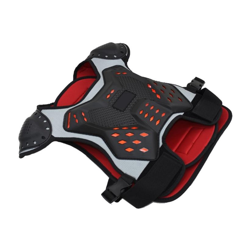 Unisex Child Motorcycle Protective Chest Vest with Shock Absorbing Shell for Safety Biking and Skateboarding Adventures