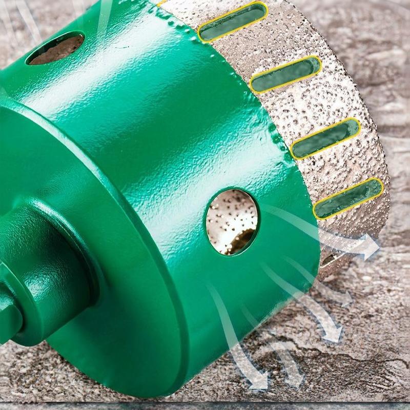 1Pcs 45 Steel Material Quick Drilling Dry Drill Hole Opener Special Tile Hole Saw Thickened Body Brazed Tip Ceramic Drill Bit