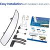 BETOOLL 16.5" Wide Rear View Convex Golf Cart Mirror For EZ Go, Club Car, Yamaha